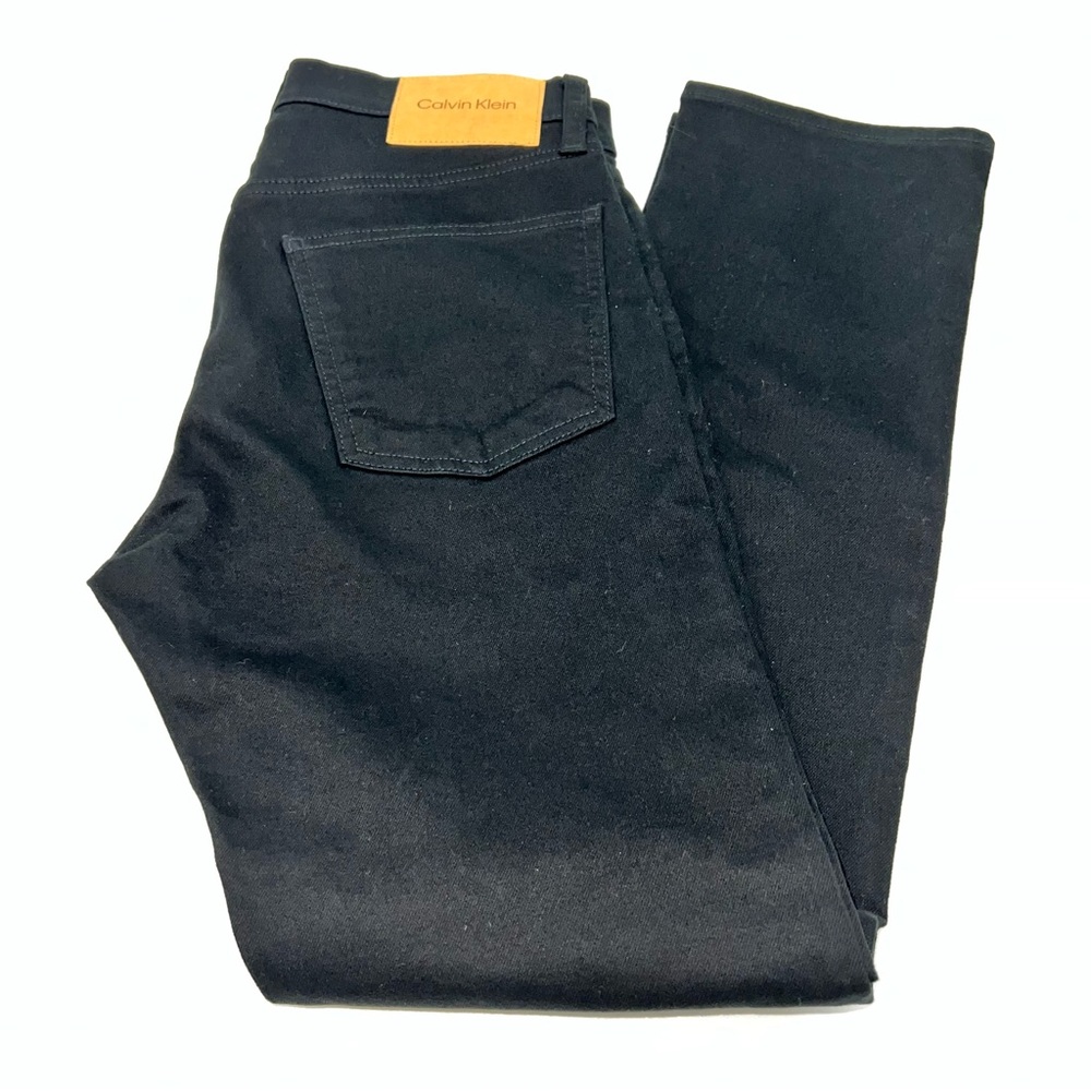 Calvin Klein Men's Black Slim Straight Fit Denim Jeans w/Stretch W28 X L30